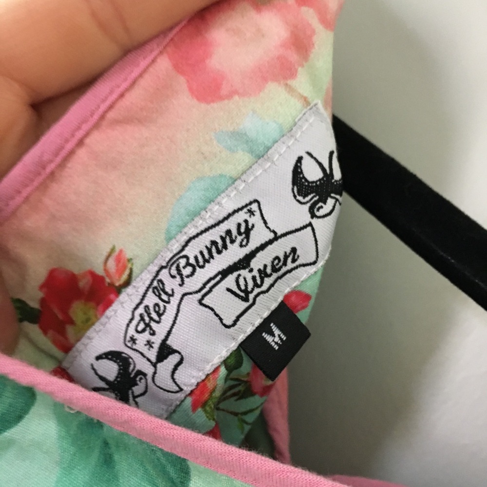 Hell Bunny Vixen Peacock Pastel Swing Dress - Picture 4 of 6